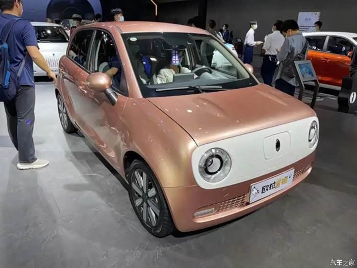 小姐姐的车超萌可爱纯电车长城欧拉黑猫