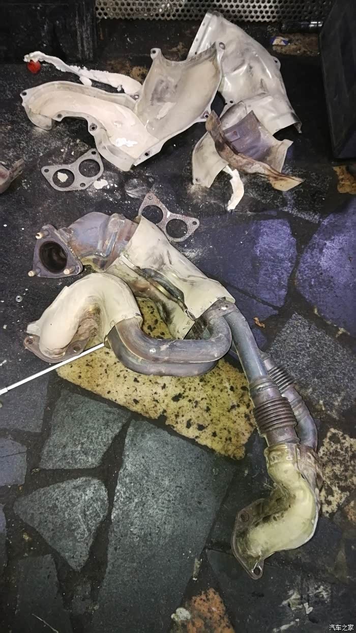 森林人换下来的三元催化内部