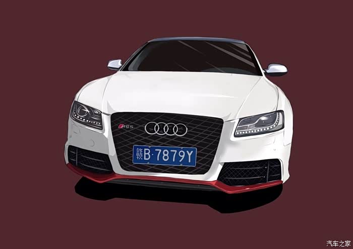 爱车女孩自画奥迪s5漫画照仅欣赏