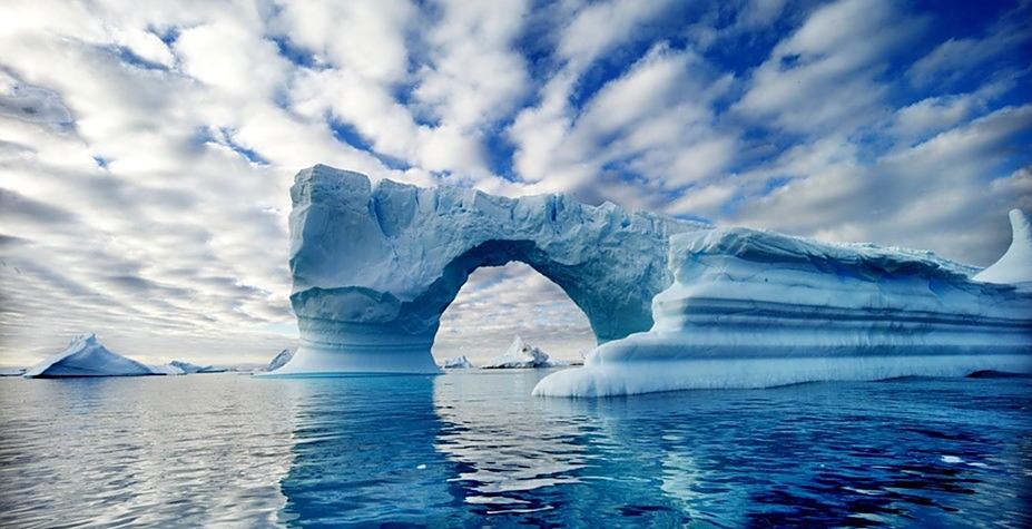 冰雪覆盖的南极,星球美景,极光美景