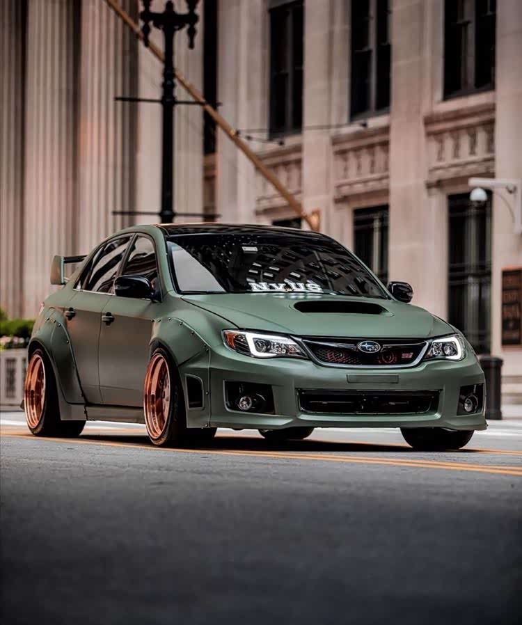 斯巴鲁wrx sti改装宽体,性能展现.