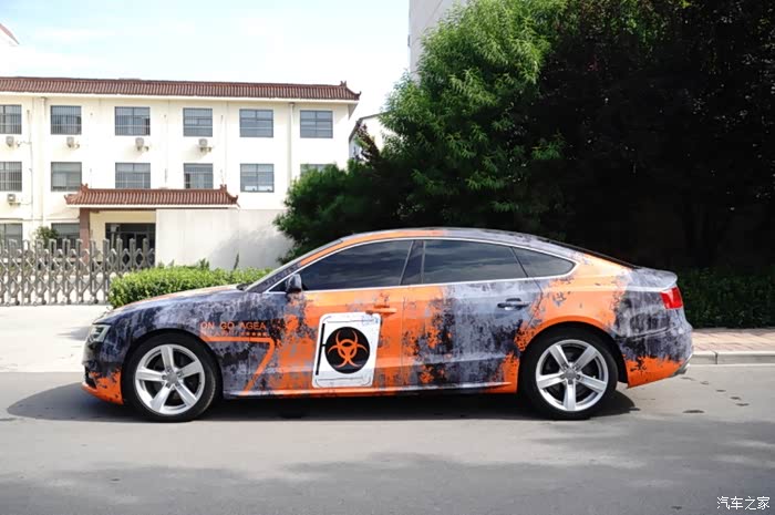 奥迪a5升级末日涂装原车or改装后效果展示