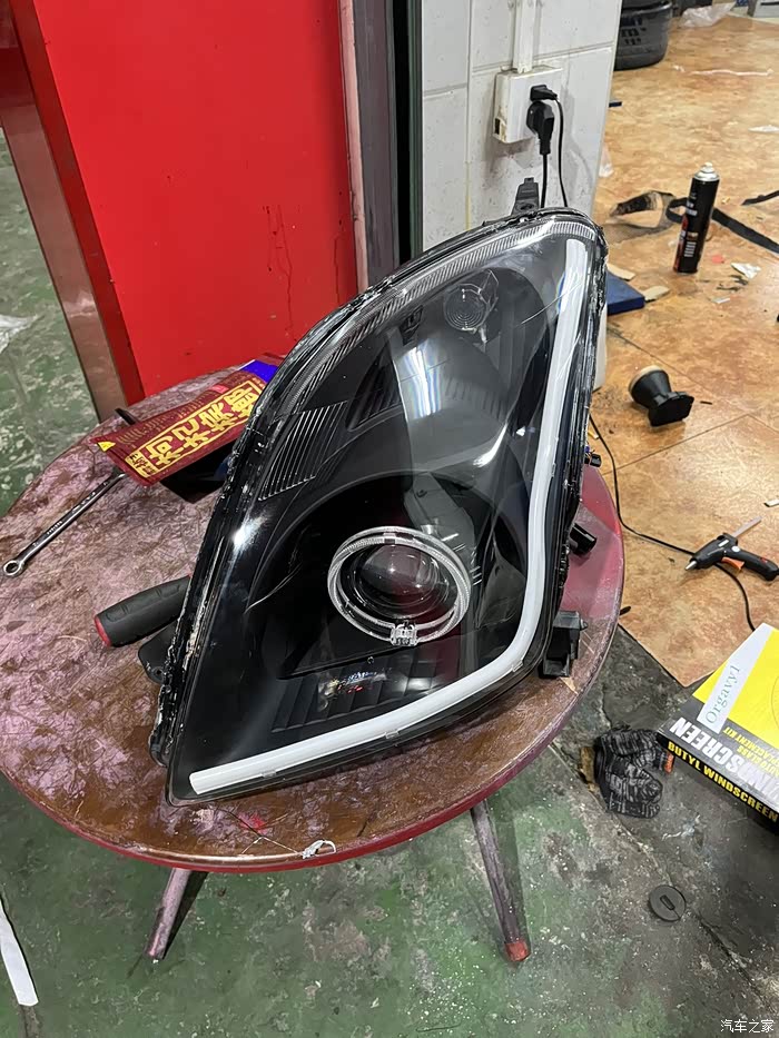 雨燕改大灯双光透镜