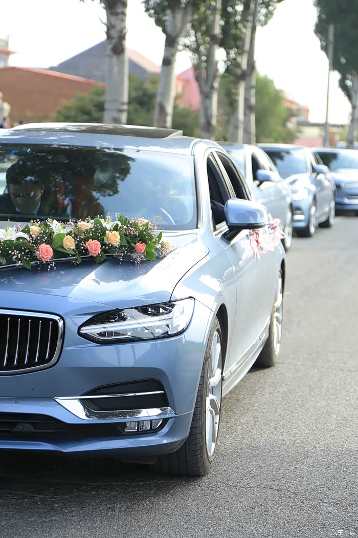 【图】一生只爱一人,8辆s90贻贝蓝婚礼纪_沃尔沃s90论坛_汽车之家论坛