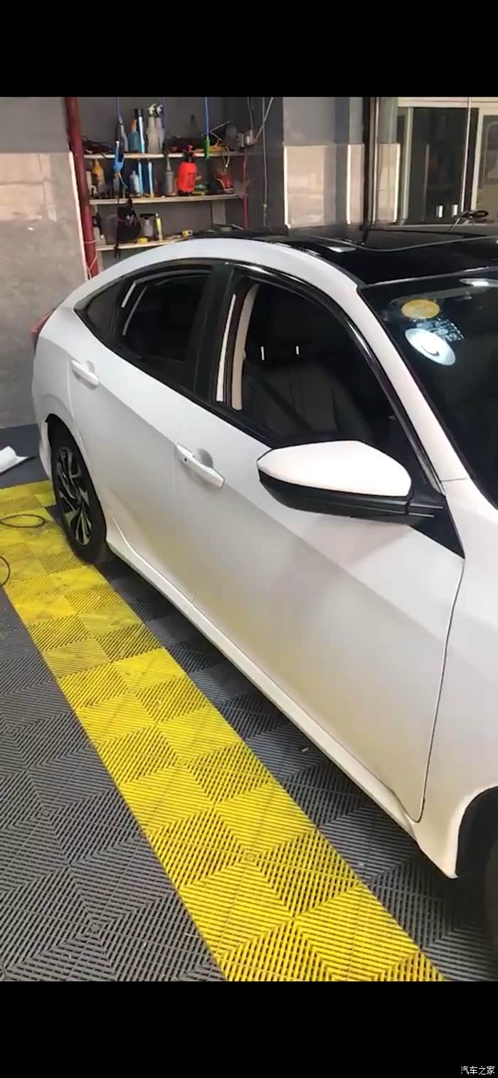 【图】全车磨砂白加亮黑顶_思域论坛_汽车之家论坛