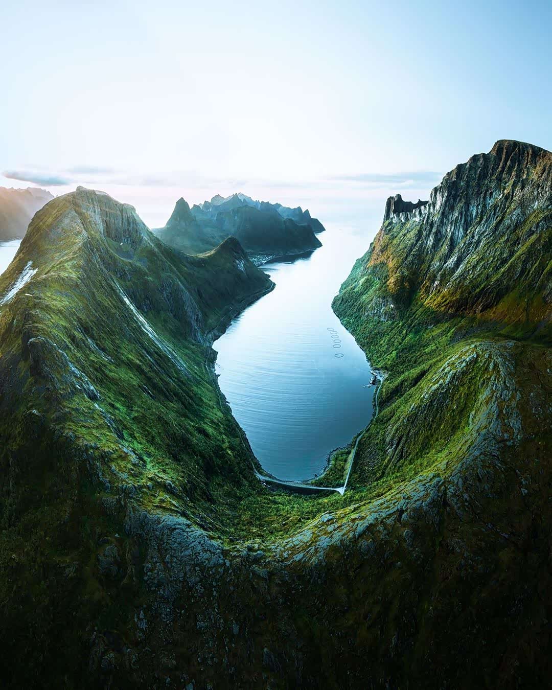 挪威的高冷范儿山水相间太美了