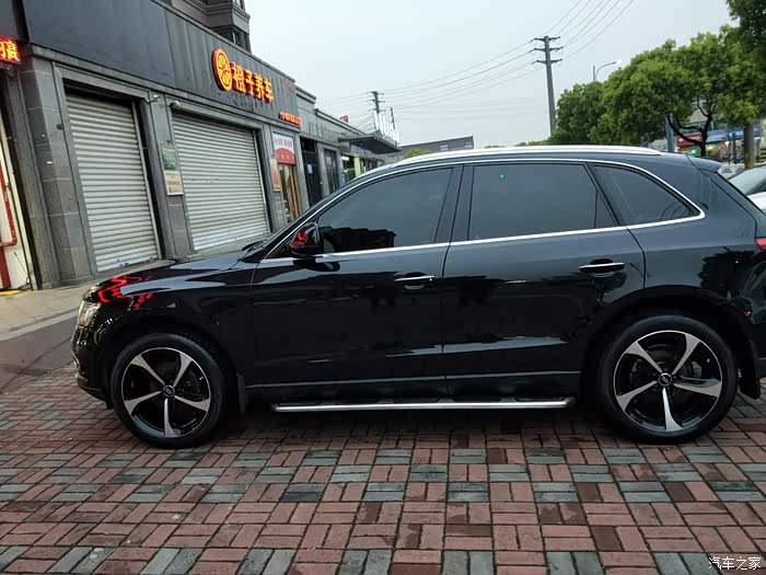 q5改装20寸锻造轮毂进口轮胎上车
