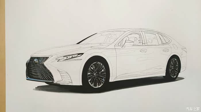 吉手绘豪华艺术论手绘雷克萨斯ls500