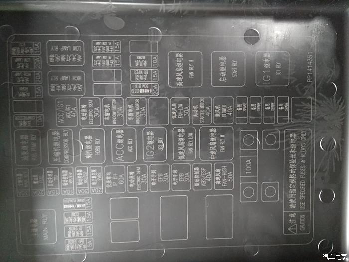 cs75保险丝盒说明图图片