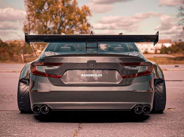 重度改装的十代本田雅阁,运动范儿改为了低趴性能范儿,凶狠啊.