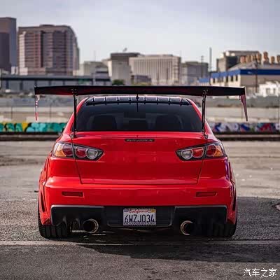 鲜红的三菱evo改装,十代evolution也超帅