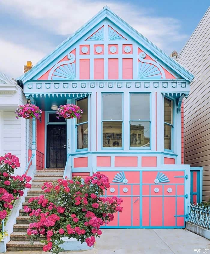 糖果色的旧金山街景在这住应该很幸福吧