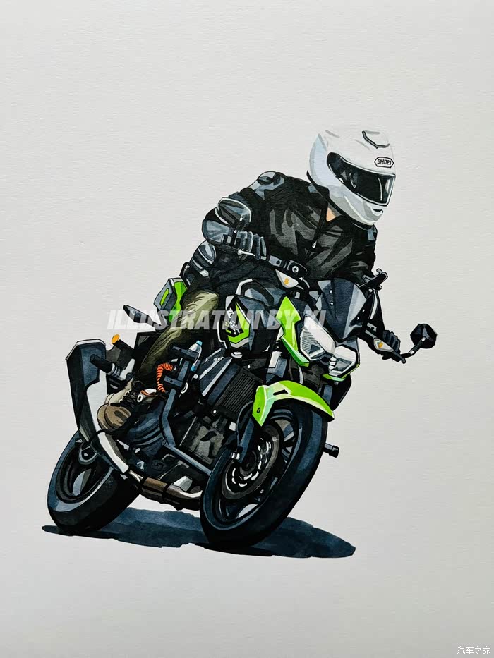 【图】【手绘机车】川崎kawasaki z 系列汇总_汽车插画论坛_汽车之家