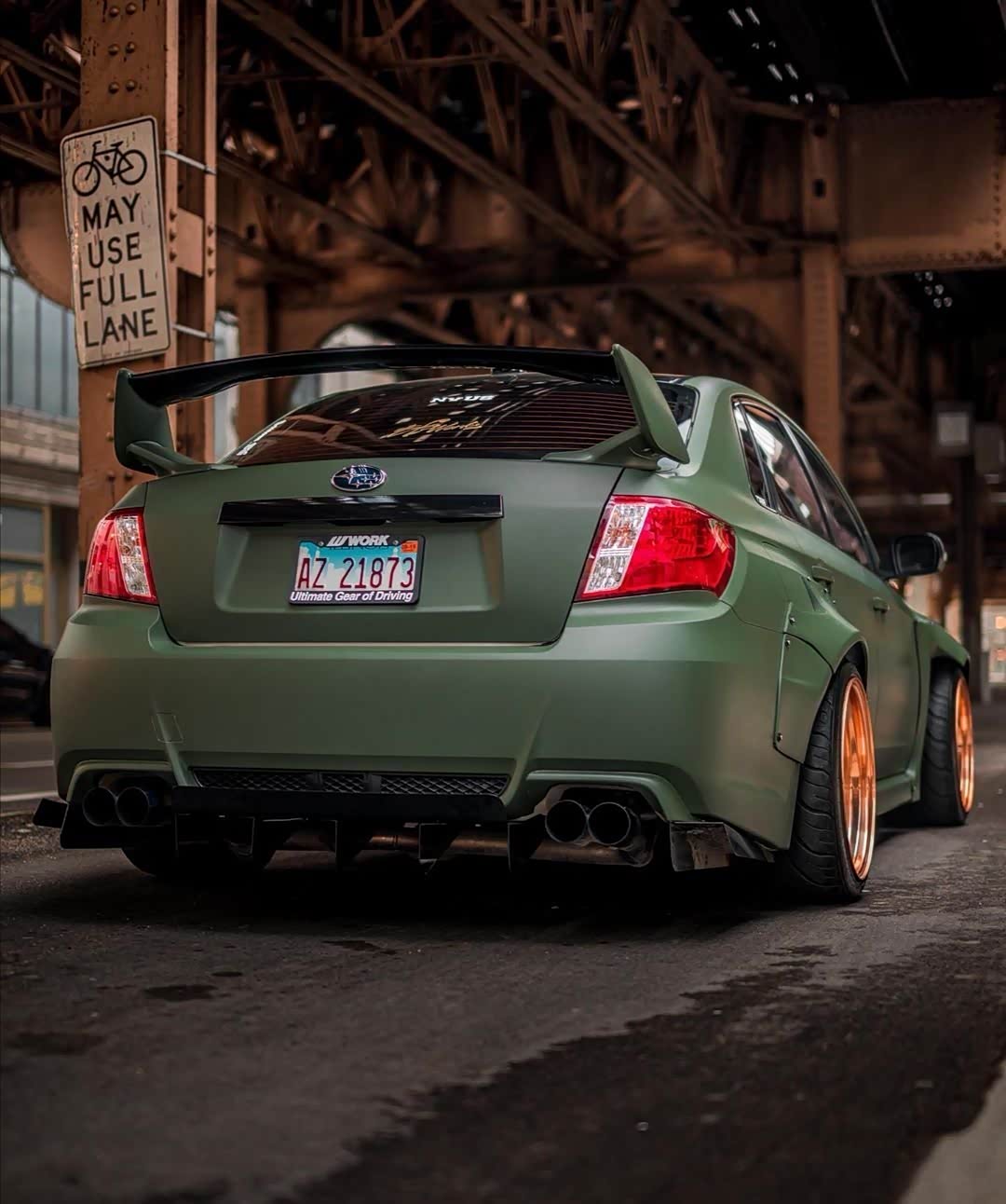 帅气的宽体斯巴鲁翼豹sti经典的老车