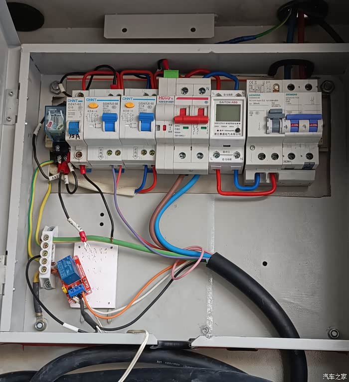自制定时7kw充电桩及配套电箱接线充电枪原理图解
