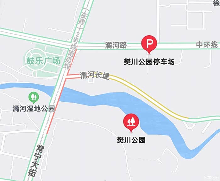 不过地图导航的时候依然会显示樊川公园.