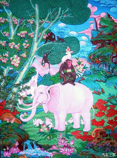 冬游广仁寺,由藏族宗教壁画《四瑞和睦图》说开去