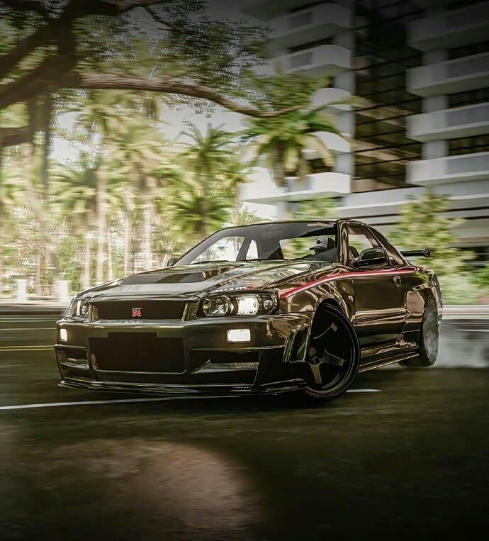 尼桑skylinegtrr34一台是中里毅的gtr