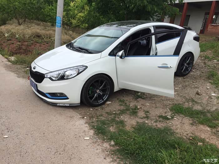 起亚k3改装eddy短弹簧18寸轮毂南港轮胎