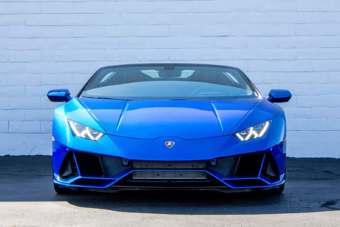 兰博基尼huracanevospyder蓝色精灵帅气