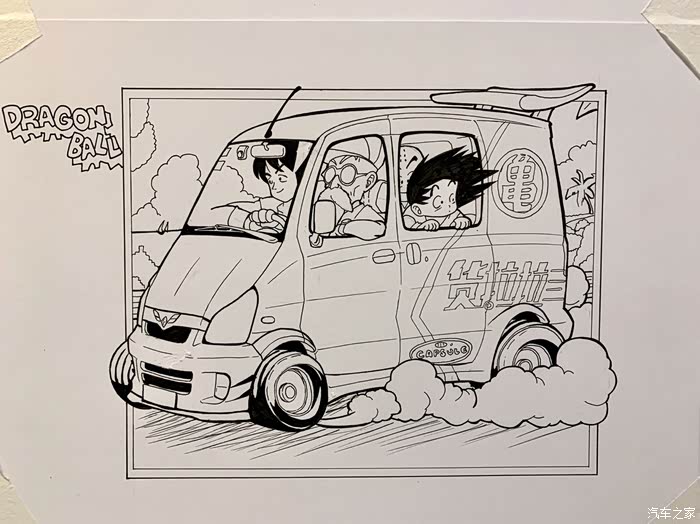 【图】纯马克笔五菱荣光_汽车插画论坛_汽车之家论坛