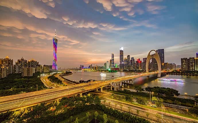 美翻,广州塔遇见晚霞.