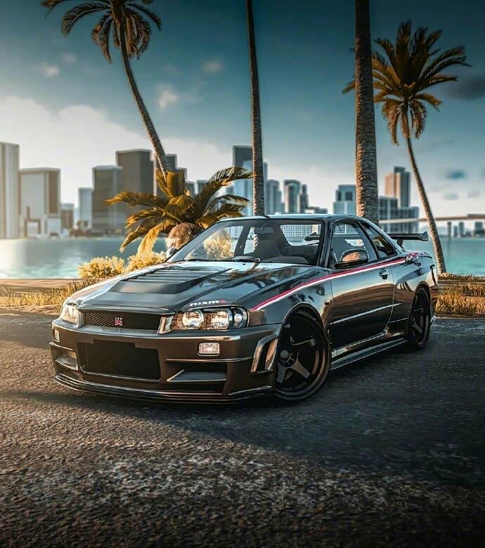 尼桑skylinegtrr34一台是中里毅的gtr