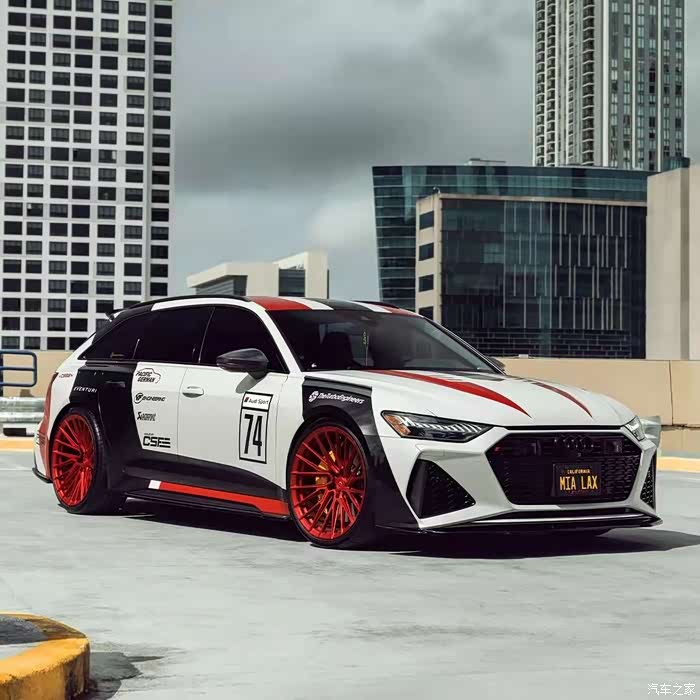 奥迪rs6改装案例个性拉花视觉冲击感更强