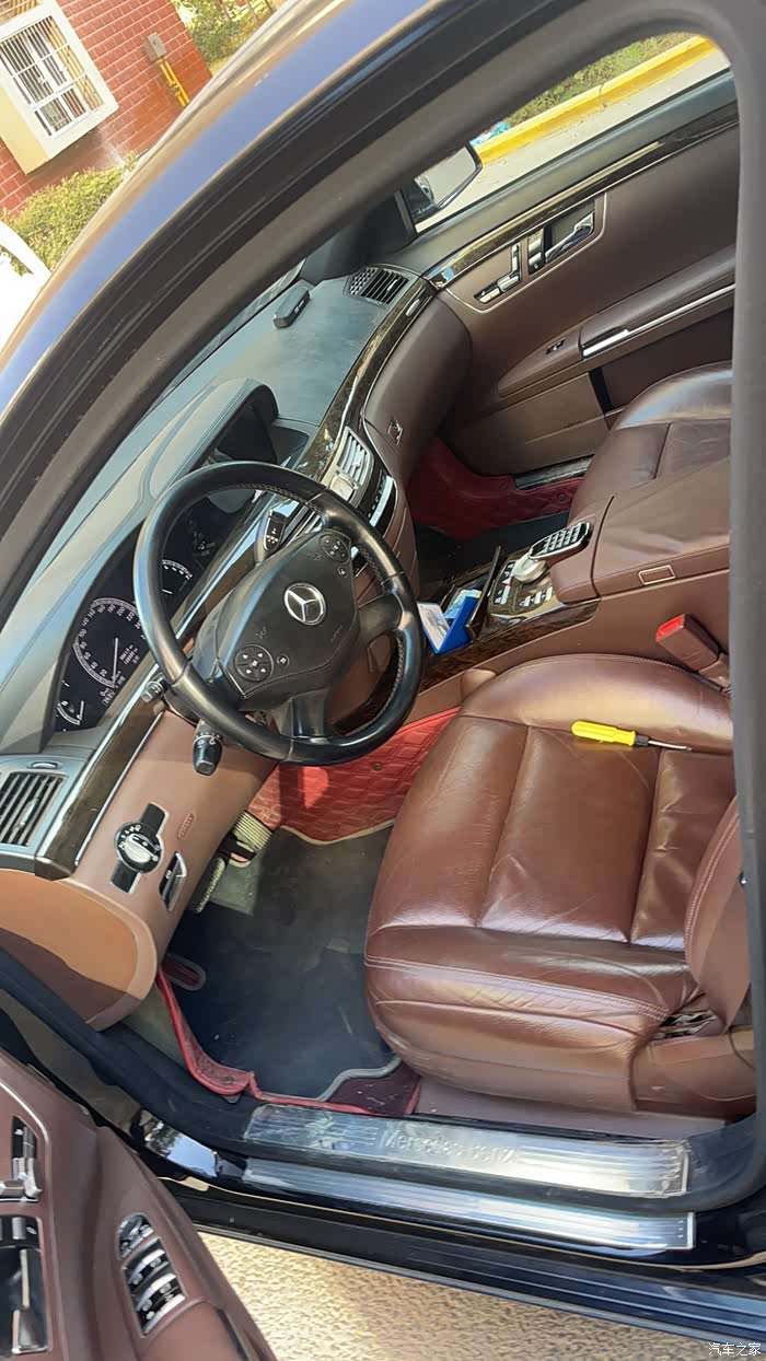 【图】w221,12年s300l,黑车酒红内_奔驰s级论坛_汽车之家论坛