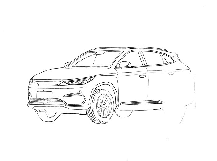 画画的大帏手绘比亚迪销量扛把子宋plus新能源