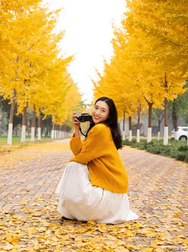 秋天拍银杏人像写真,照着这7个技巧和姿势拍,既上镜又自然