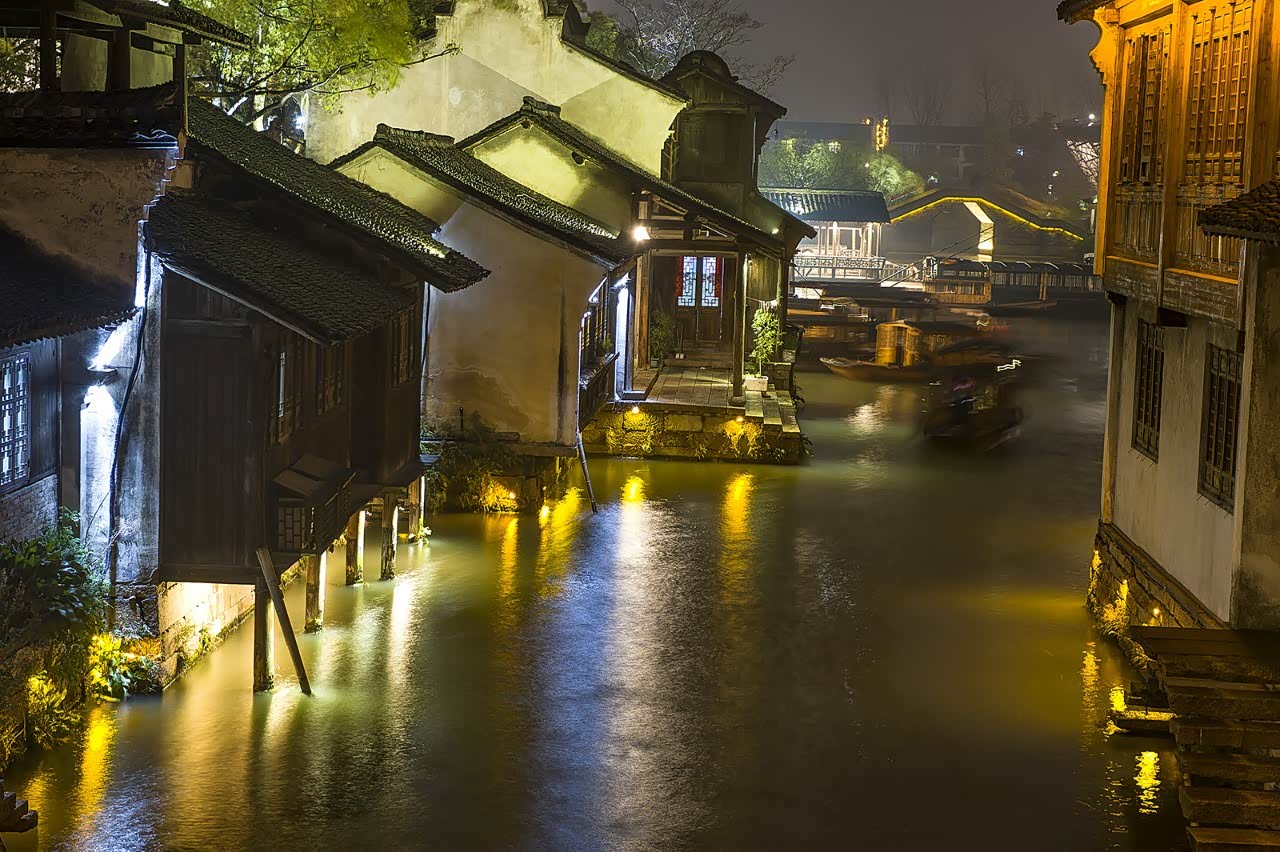 江南夜,夜江南. 美景