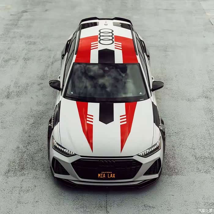 奥迪rs6改装案例个性拉花视觉冲击感更强