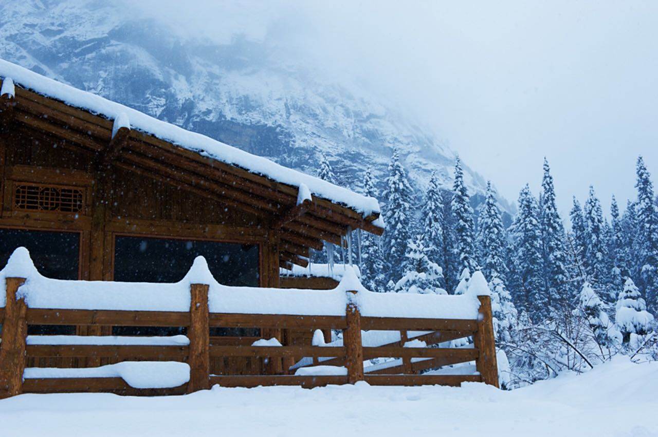 西岔沟雪景图片