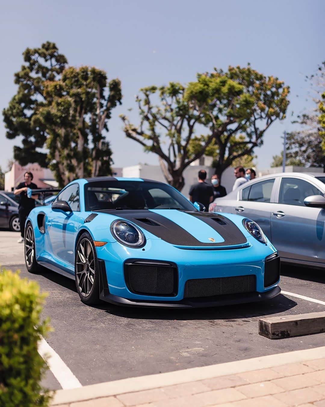 保时捷蓝色经典911 gt3 touring 太漂亮了!