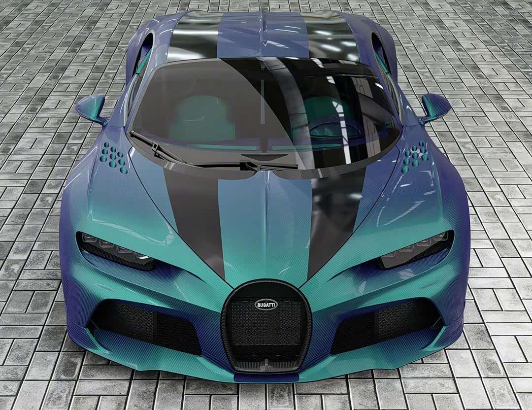 布加迪bugatti chiron 变色龙涂装.