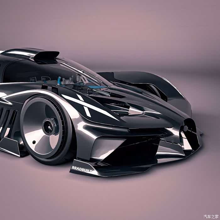 布加迪bolide,黑酷黑酷的样子真帅气