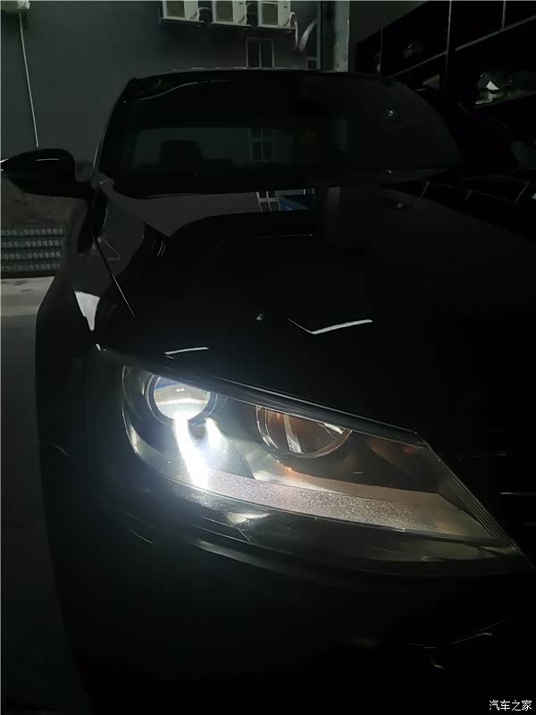 大众速腾车灯升级led双光透镜