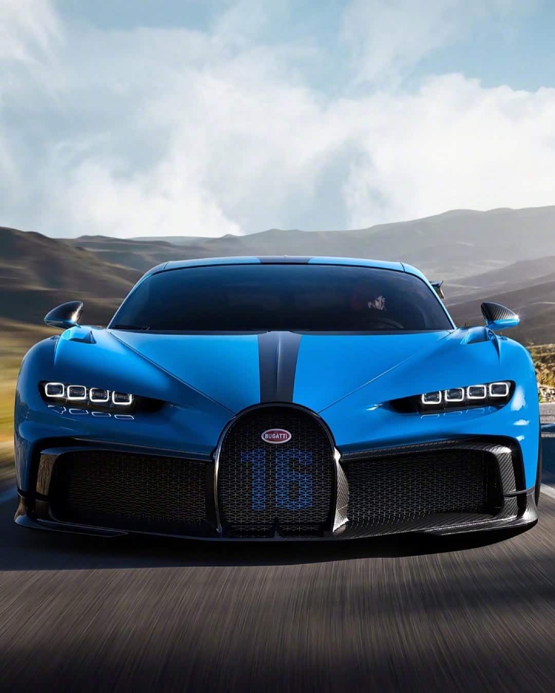 布加迪,蓝色跑车,我真的好喜欢