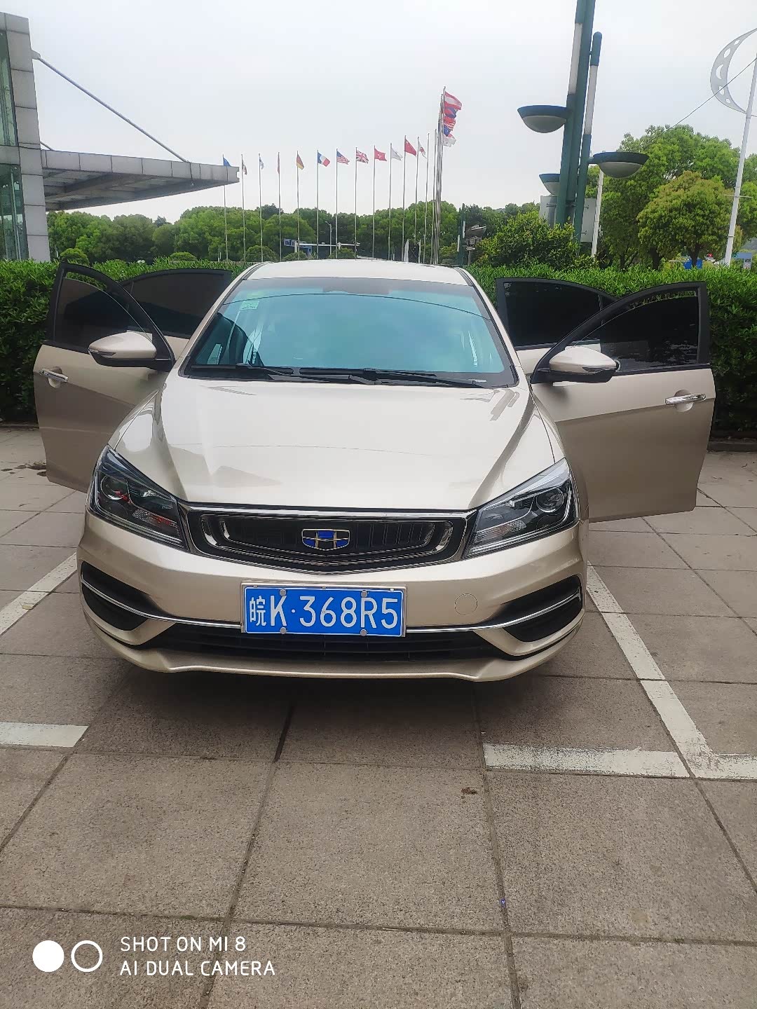 我选择的颜色是琥珀金的,外观看上去比较大气,线条流线.