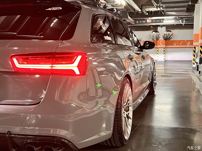 奥迪a6改装拉丝银轮毂