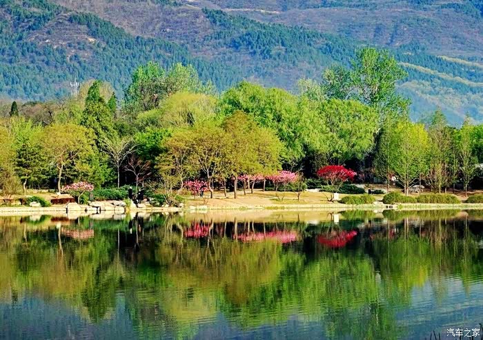 春天在那湖水的倒影里显得极其美