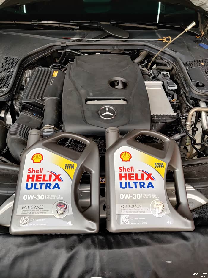 奔驰m27420t发动机更换港版壳牌0w30机油