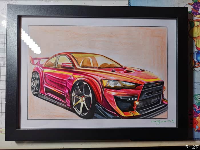 翼神改evo手绘画