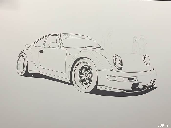 花young玩汽绘保时捷964rwb