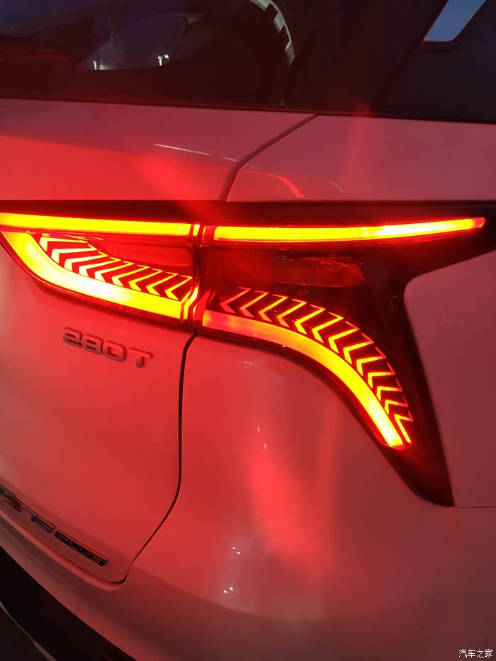 尾灯很好看,销售顾问说是一个凤凰火艳的尾灯,确实是比较像,而且应该