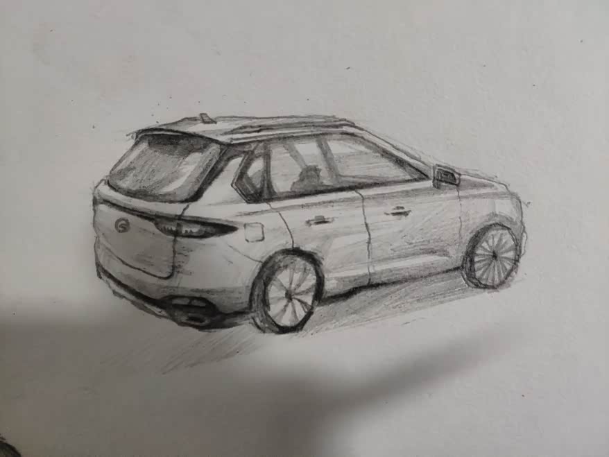 整个侧面基本塑造完成.