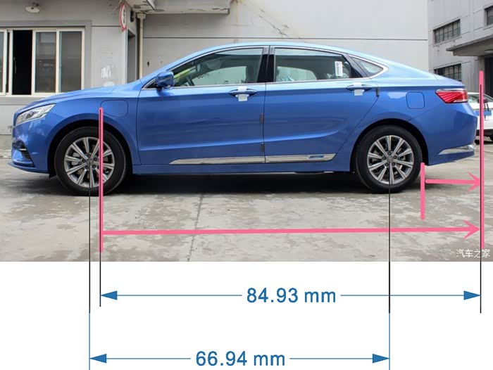 这个完全可以解出来嘛,ge的轴距是2870.2870*84.93/66.