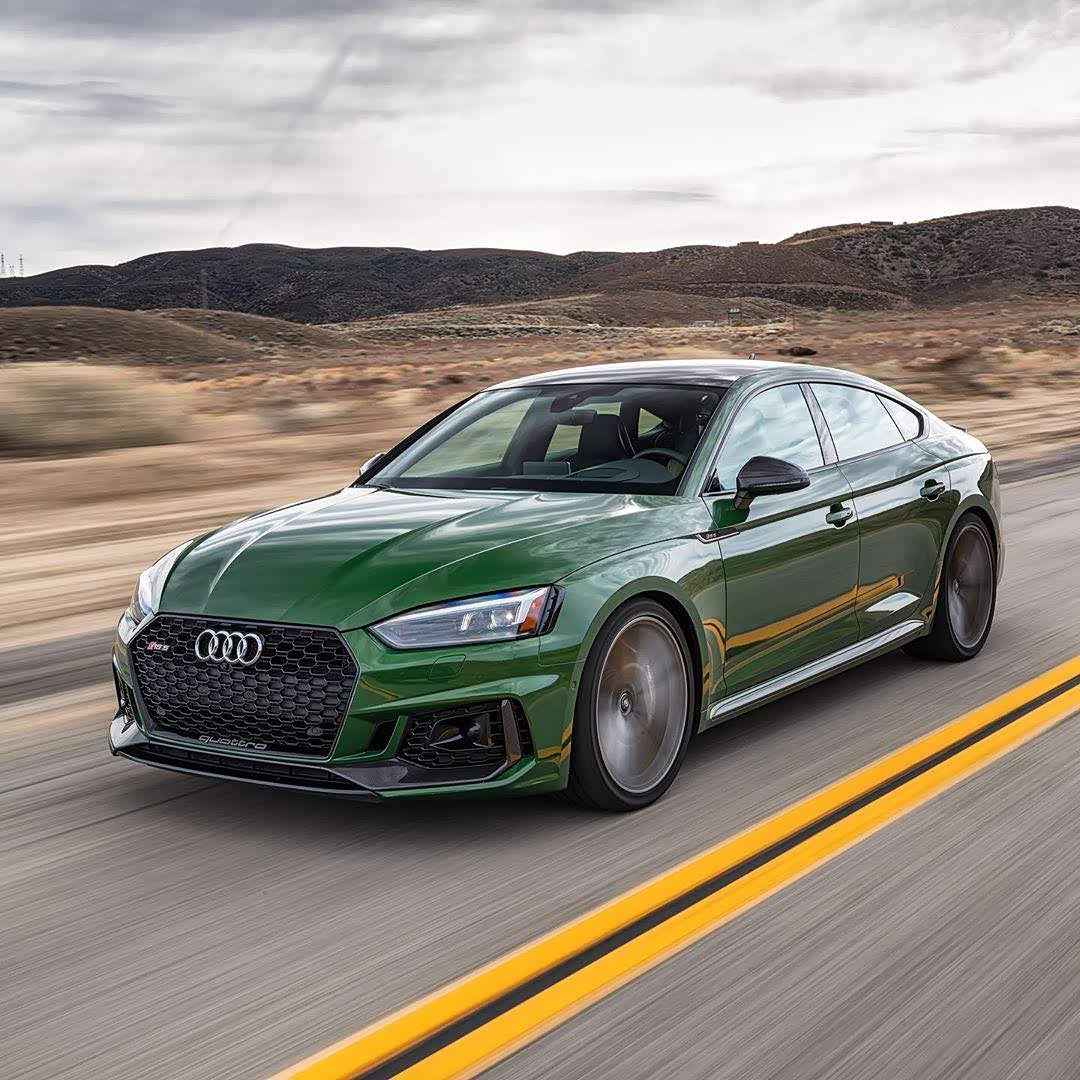 奥迪rs5 sportback 索诺玛绿车漆