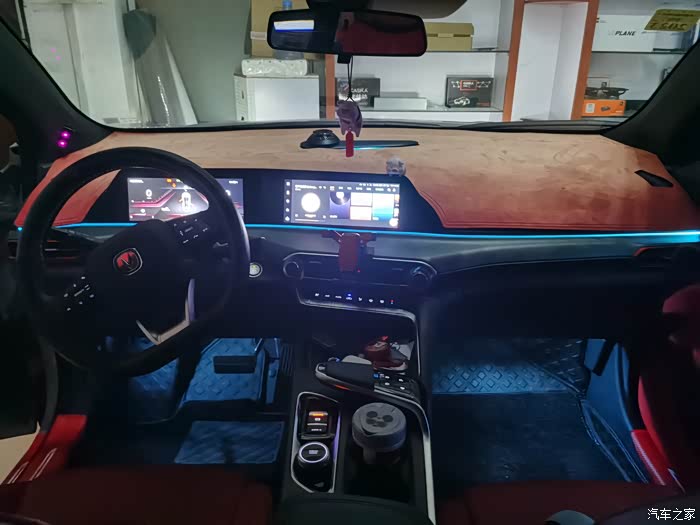 【图】氛围灯改装贯穿中控_长安uni-t论坛_汽车之家论坛